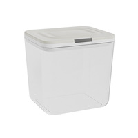 Conteneurs de stockage de nourriture sèche transparents en gros, matériau PET, seau de stockage de riz avec couvercles pour une utilisation en cuisine, produits ménagers