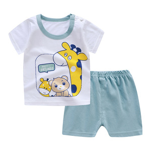 Ensemble de vêtements pour bébé garçon en deux pièces personnalisé, vêtements d'été pour enfants, ensembles de vêtements pour bébés - Product Image 2