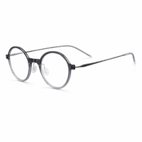 Monture de lunettes ronde en titane pour femmes, style rétro, lunettes optiques anti-lumière bleue