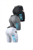 Shorts de sport de compression pour hommes avec inscription « BEAST », respirants et extensibles, idéaux pour l'entraînement en plein air, le cyclisme et la course à pied