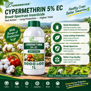 GREENRIVER Cipermetrina 5% EC Insetticida per il controllo di luccioline del cotone e parassiti delle colture ortoforte - Product Image 1