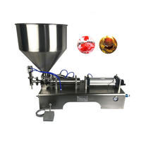 Remplisseuse semi-automatique pneumatique à piston pour sauces, miel et crèmes cosmétiques en acier inoxydable 304 ou 316 pour petites entreprises