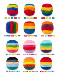 Nouveau Hacky Sack tricoté à la main, Hacky Sacks en crochet assortis améliorés pour débutants, Motif géométrique multicolore - Product Image 5
