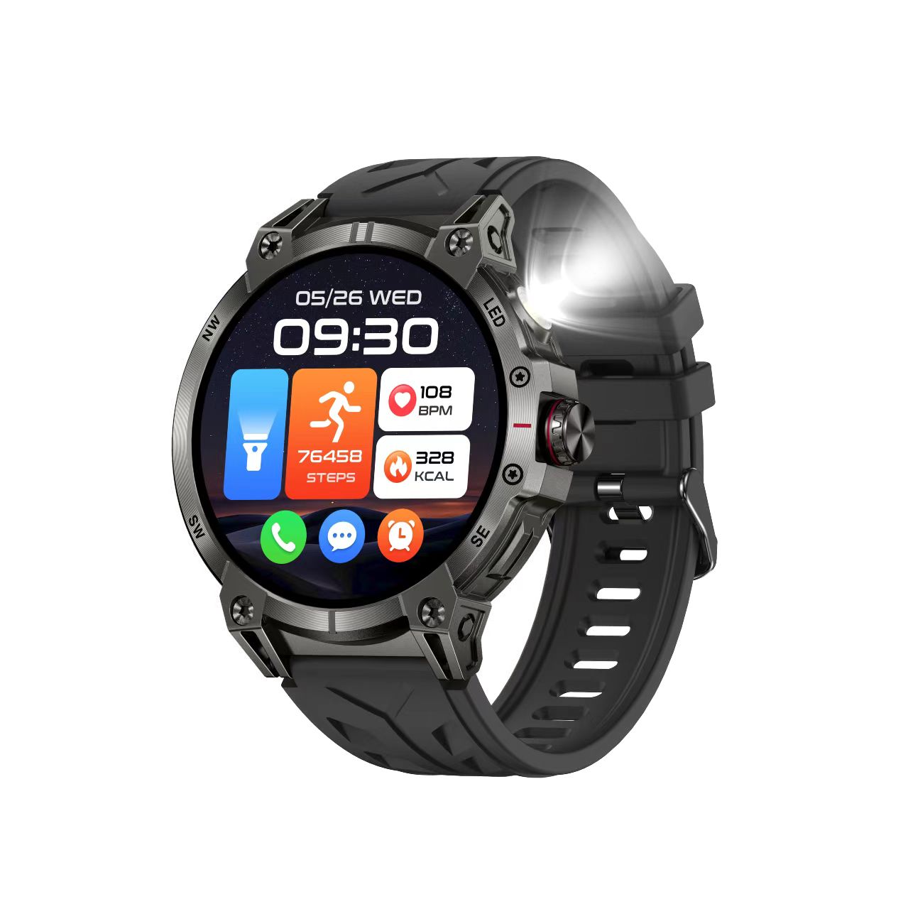 夏セール開催中 MAX80%OFF！ KC89スマートウォッチ1.85インチGPS位置BTコールIP68防水ヘルス その他