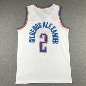 Grosir 2026 2 # Gilgeous-Alexander 7 # Holmgren 8 #   Jersey Bordir Pemain Pria dan Remaja Williams Jersey Basket Amerika - Product Image 2