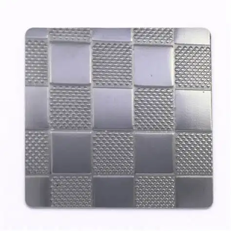 Hot Selling 201 304 316L 430 1.0mm thick Diamond Pattern 304 316 Checkered Stainless Steel Plate