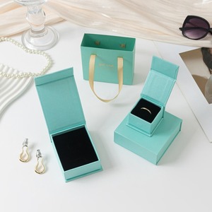 Tùy Chỉnh Màu Xanh Trượt Ngăn Kéo Giấy Đồ Trang Sức Sang Trọng Bao Bì Dễ Thương Trượt Giấy Hộp Quà Tặng Với Xử Lý Cho Vòng Cổ Gói Đồ Trang Sức - Product Image 5