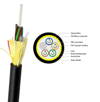 Câble à fibres optiques ADSS simple/double gaine, 2 à 144 fibres, G652D, portée de 80 à 200 m, extérieur, gaine en PE avec fil d'aramide