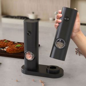 Electric Salt & <b>Pepper</b> <b>Grinder</b> Set Metal Automatic Battery Powered Adjustable Coarseness Eco-Friendly Larger Capacity LED - Product Image 4