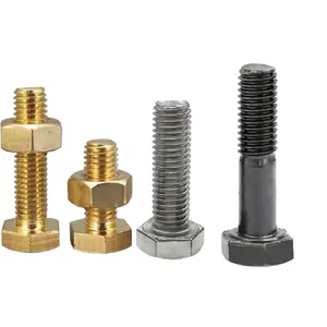 China manufacturer supply custom, m8 m9 m15 m17 m20 ss304 carbon steel decorative fastener bolt nut large hex head bolts/