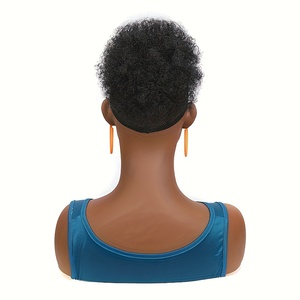 1 Postiche Synthétique Bouclé <span class=keywords><strong>Africain</strong></span> pour Femme - <span class=keywords><strong>Chignon</strong></span> Bouclé Élastique à Clip, Extension <span class=keywords><strong>de</strong></span> <span class=keywords><strong>Queue</strong></span> <span class=keywords><strong>de</strong></span> <span class=keywords><strong>Cheval</strong></span> Épaisse, Postiche <span class=keywords><strong>Chignon</strong></span> - Product Image 3