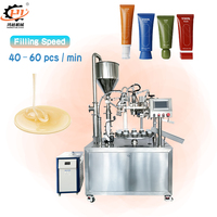 Machine de remplissage et de scellage semi-automatique pour tubes souples de Guangzhou, idéale pour l'emballage de crèmes pour les mains, nettoyants visage et fonds de teint liquides