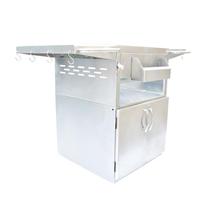 Kit de plateaux réglables en acier inoxydable pour barbecue