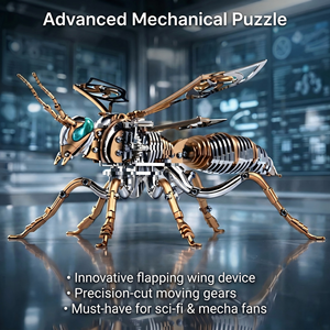 Kit Modello Ape in Metallo - Puzzle Meccanico 3D in Acciaio Inossidabile <span class=keywords><strong>per</strong></span> Adulti - Arte da Scrivania e <span class=keywords><strong>Regalo</strong></span> Antistress - Product Image 6