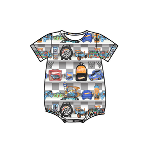 Tutina Unisex per Neonati in Bambù con Stampa, Nuovo Design di Alta Qualità, Tutina a Maniche Corte con Bottoni, <span class=keywords><strong>Body</strong></span> Comodo - Product Image 4