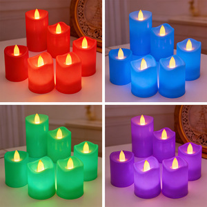 <span class=keywords><strong>Bougie</strong></span> pilier LED sans flamme en plastique, réaliste 3D, à piles bouton, pour décoration intérieure, fêtes et mariages (OEM) - Product Image 3