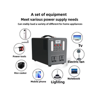 Station d'alimentation portable 1000W pour extérieur avec contrôleur MPPT, batterie de stockage d'énergie et charge par panneau solaire pour diverses situations extérieures