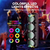Altavoz de Karaoke con Micrófono Inalámbrico, Luces LED RGB, Sistema de Sonido para Cine en Casa y Fiestas al Aire Libre, 6 Pulgadas, Disponible en Fábrica