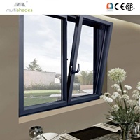 Fenêtres en verre résidentielles NFRC, nouveau design, insonorisées, résistantes aux ouragans, à rupture de pont thermique, en aluminium, à bascule et à rotation