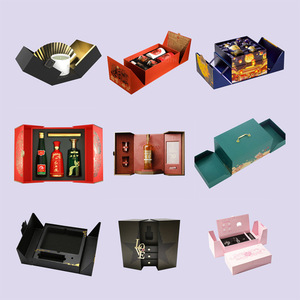 Custom Flip <b>Gift</b> Boxes Double-Door Book-Shaped Packaging High-End Wine Cosmetic <b>Box</b> For Chinese New Year <b>Gift</b> Sets - Product Image 1