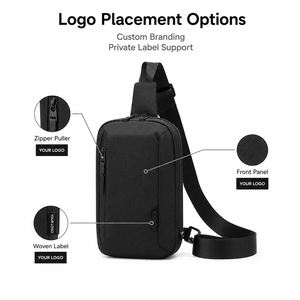 Bolsa Sling Masculina Multifuncional, Mochila de Peito Leve, Bolsa Transversal com Múltiplos Bolsos para Deslocamento e Atividades ao Ar Livre - Product Image 4