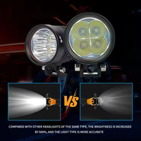 Feu de travail LED universel LIU HJG IP65 pour moto, camion, voiture, avec fonction DRL et feu antibrouillard ambre