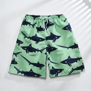 Sublimated Pattern Crazy Pattern Swim Wear Beach Shorts Breathable Drawstring Loose Swimming Trunks for Men