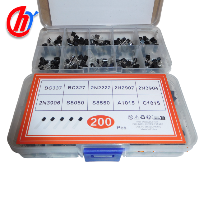 BC337 BC327 2N2222 2N2907 2N3904 2N3906 S8050 S8550 A1015 C1815 TO-92 NPN PNP Power Transistor Assortment Assorted Kit
