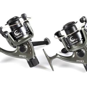 Moulinet spinning CBG40 en alliage d'aluminium avec frein arrière pour la pêche au surfcasting et aux leurres, longue portée, noir - Product Image 3