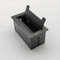 Prise de bureau intelligente avec design escamotable, prise de table de conférence en aluminium avec couvercle rabattable, prise de réunion