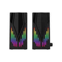 Mini haut-parleurs compacts en plastique USB 2.0 filaire PC haut-parleur haut-parleur de jeu Audio avec lumière pour ordinateur de bureau haut-parleurs