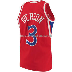 Beste Qualität für Allen Iverson Custom Retro Classic City Vintage Herren Basketball-Trikots mit Stickerei - Product Image 4