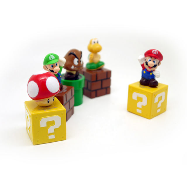 pz/lotto Supered Mario Bros Yoshi giocattolo quadrato PVC Action Figure  Anime