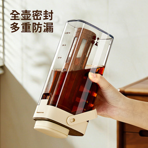 2026 Wholesale <b>Portable</b> Cold Brew <b>Coffee</b> <b>Maker</b> Airtight Iced Tea Pitcher With Handle And Removable Filter 1000ML Tritan Water Bo - Product Image 3