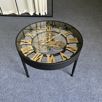 Table basse de petit appartement nordique vintage côté hôtel américain quelques tables basses d'art d'horloge haut de gamme