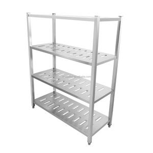 Estantes profesionales de acero inoxidable, estantes ajustables de 4 niveles, adecuados para cocinas, cámaras frigoríficas y servicios de catering. - Product Image 2