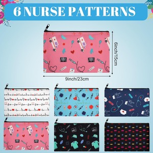 Maquillage infirmière motif multi-usages fermeture éclair toile sac cosmétique cadeau d'anniversaire de noël pour infirmière semaine assistant médical - Product Image 2