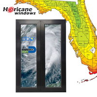 Ventana de impacto NOA ventanas corredizas de aluminio a prueba de huracanes de Florida para casa de Villa