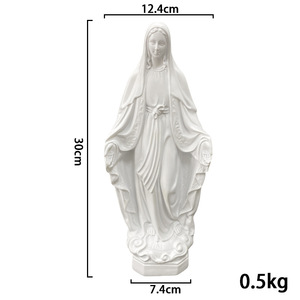 Statuette en résine Notre-Dame de <span class=keywords><strong>Lourdes</strong></span>, Vierge <span class=keywords><strong>Marie</strong></span>, cadeau religieux catholique, décoration de Noël pour la maison - Product Image 4