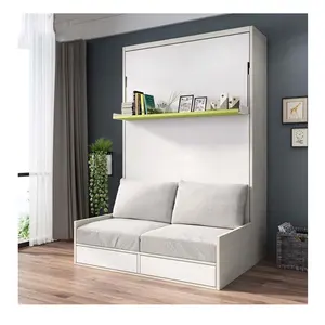 Preço De Fábrica Personalizado Economia De Espaço Mobiliário Doméstico Cama De Parede De Madeira Simples Cama Murphy Dobrável Com Sofá