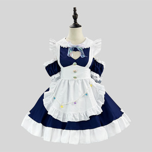 Anime corazón lindo Lolita Maid vestido Cosplay <span class=keywords><strong>disfraz</strong></span> Bowknot Maid vestido tendencia Maid fiesta disfraces - Product Image 1