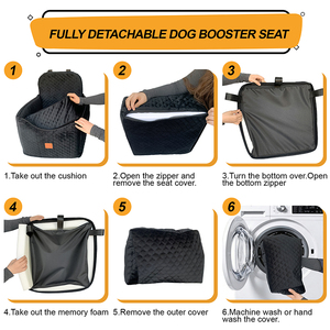 Siège de voiture portable personnalisé pour animaux de compagnie, transporteur pour chat et chien avec design de console centrale, utilisation toute saison, lit de voyage pour chiens - Product Image 4