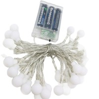 Weihnachtskugeln LED-Lichterkette Feengirlande Weihnachten Outdoor Hochzeit Party Gartendekoration IP44 Zertifiziert Leder 2m USB/Batterie
