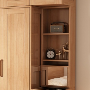 <span class=keywords><strong>Armoire</strong></span> d'angle autoportante en bois massif, moderne et luxueuse, <span class=keywords><strong>4</strong></span> <span class=keywords><strong>portes</strong></span>, Santafy, meubles de rangement pour chambre, salon, école, maison - Product Image 5