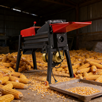 Décortiqueuse de maïs électrique automatique avec fonction d'égreneuse, machine à battre le maïs en acier inoxydable, capacité de 1000 kg/h pour usage agricole