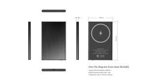 พาวเวอร์แบงค์แบบพกพาบางเฉียบ ความจุ 3000mAh รองรับการชาร์จไร้สาย ผลิตตามสั่งจากโรงงาน - Product Image 6