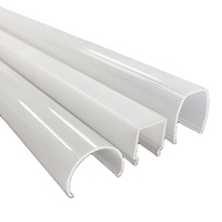 Surface lisse LED bande lumière diffuseur abat-jour couverture PC plastique coupe extrusion dessin Modling Pack décoration