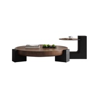 Table basse de luxe moderne monobloc, design rond, pour salon et mobilier de maison