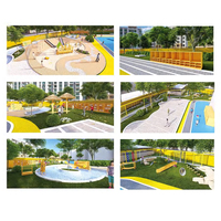 Parc d'attractions TongLeFang, aire de jeux confortable pour enfants, équipement de jeu extérieur, toboggan en plastique avec balançoire