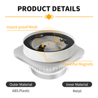 Ventilateur d'extraction en plastique ABS de 4 pouces pour plafond tendu, diffuseur en PVC pour film de plafond tendu, accessoires de ventilation